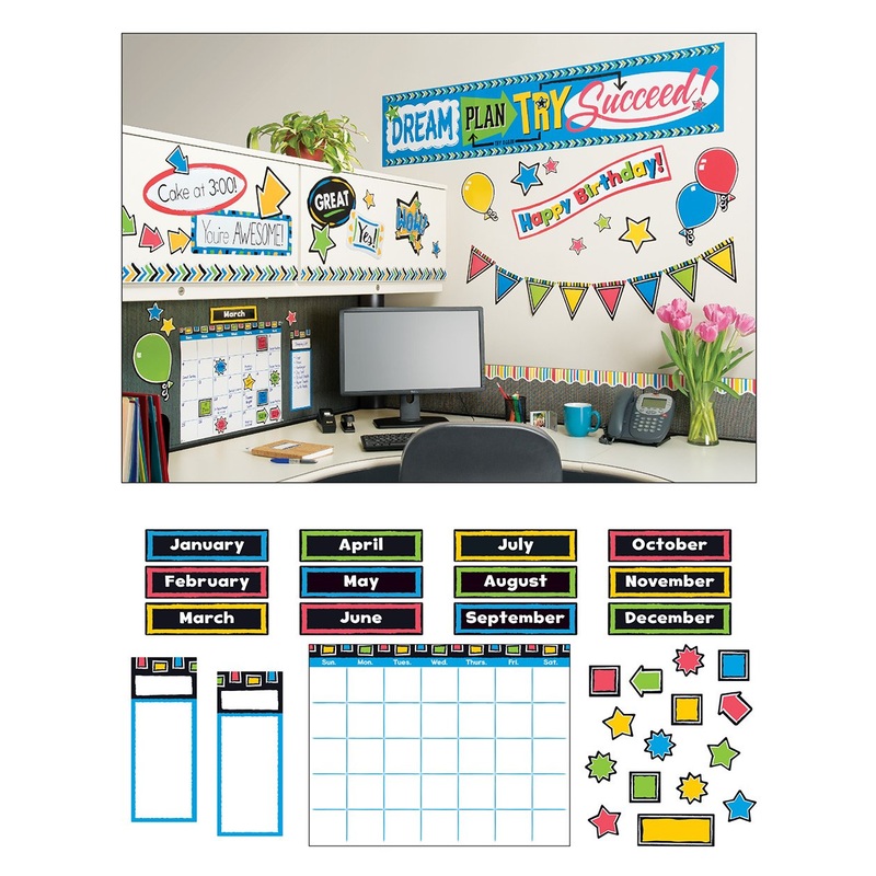 Bold Strokes Wipe-Off Calendar  Bulletin Board Set