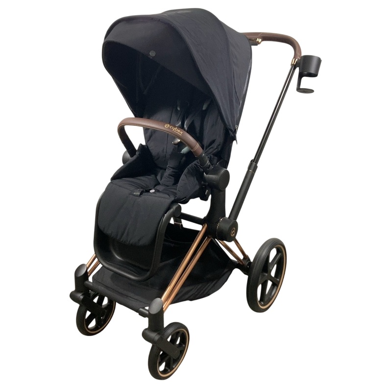 Cybex Priam4 Stroller, 2022, Deep Black, Rose Gold