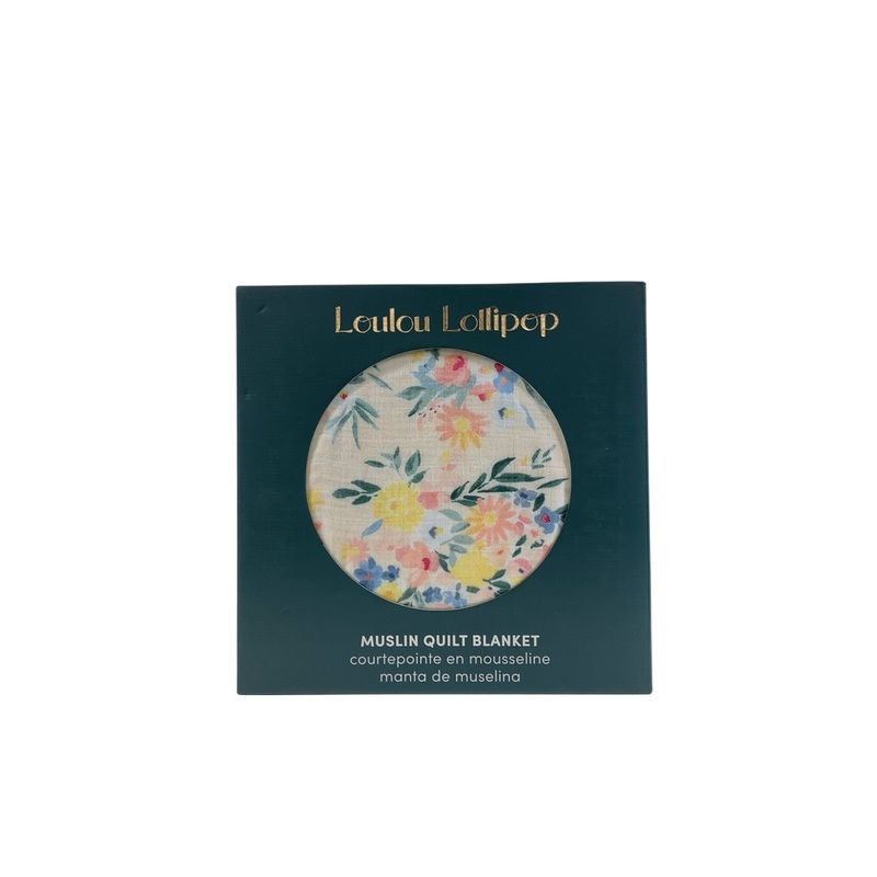LouLou Lollipop Muslin Baby Quilt, Flower Bouquet