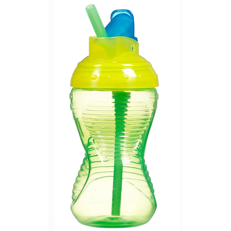 Munchkin Mighty Grip Flip Straw Cup, 10 oz – Green