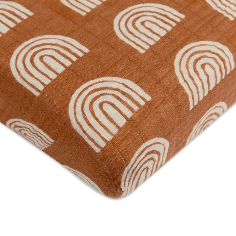Muslin Mini Crib Sheet – Rainbow