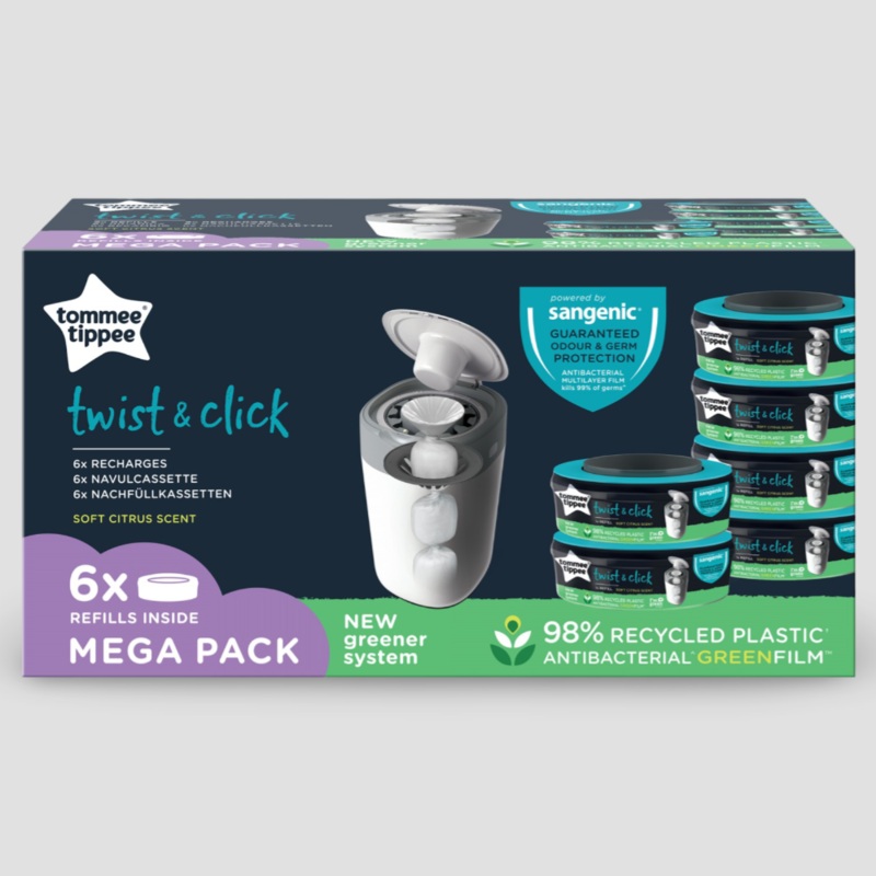 Tommee Tippee Sangenic Refill Cassette ‘Twist & Click’ Value Pack – 6 Pcs