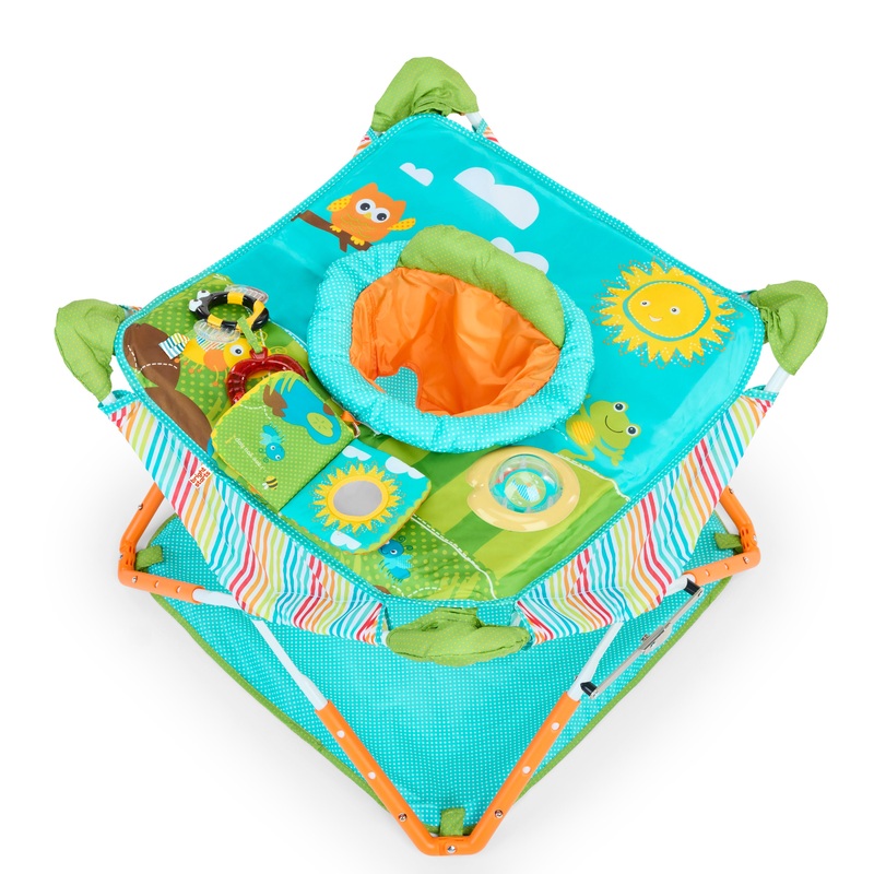 Bright Starts Pop ‘N Jump Portable Activity Jumper, Owl Forest