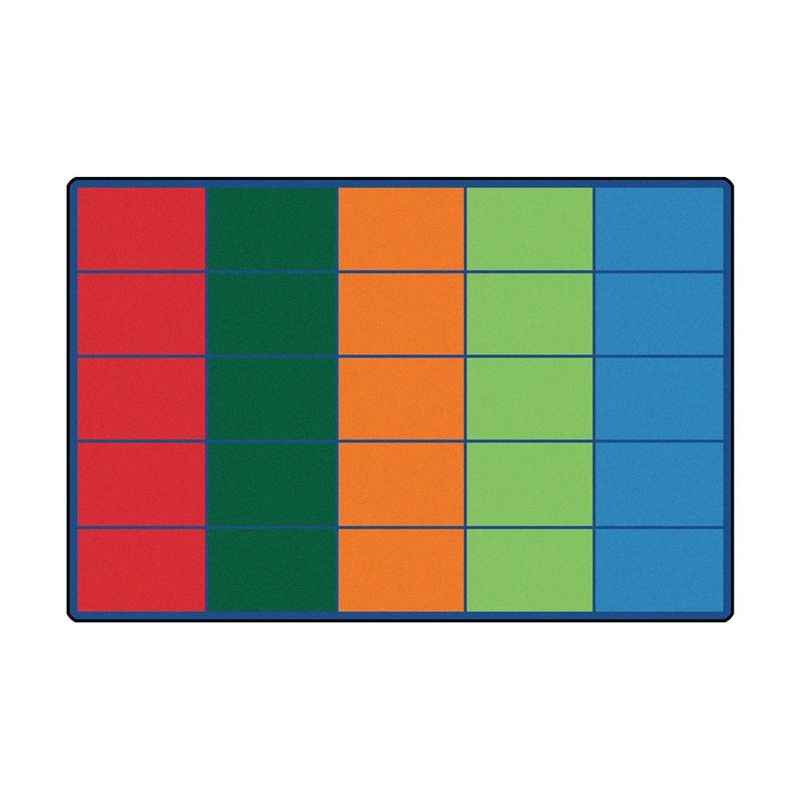 Colorful Rows Seating Rug (6′ x 9′ Rectangle)
