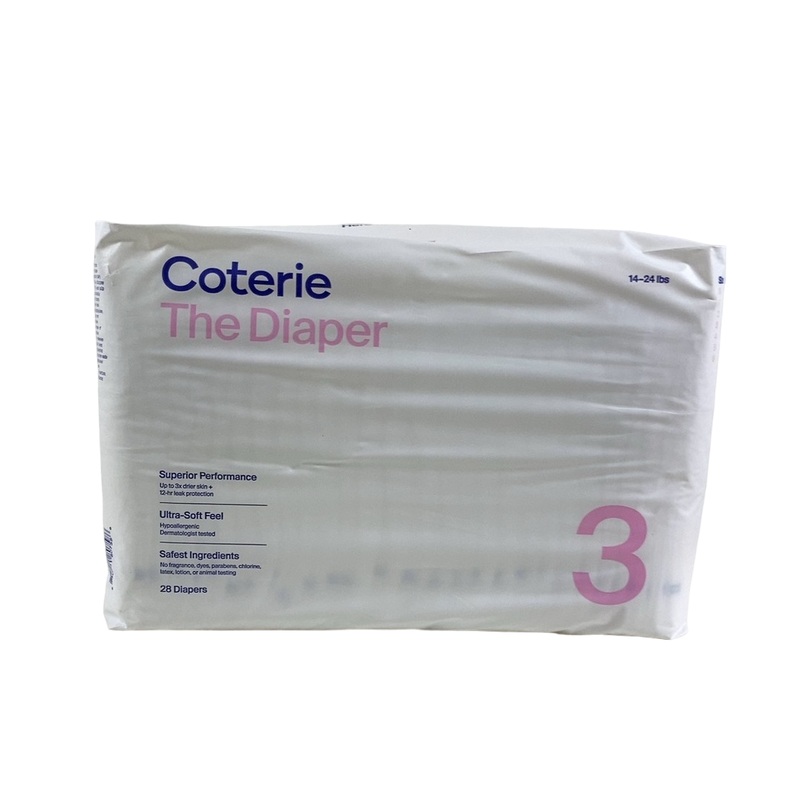 Coterie Size 3 Diapers, 28ct