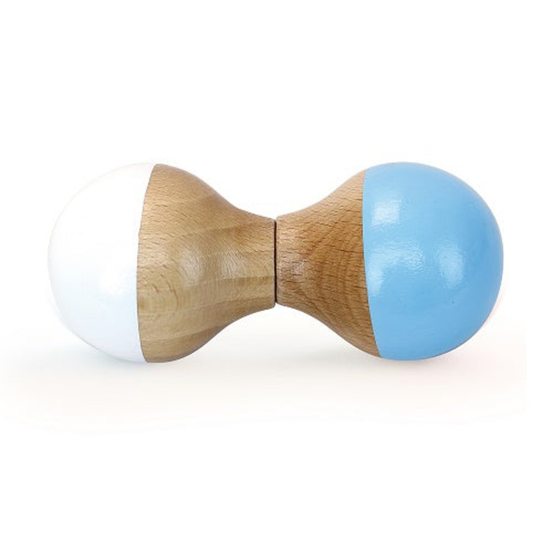 French Maracas White Blue