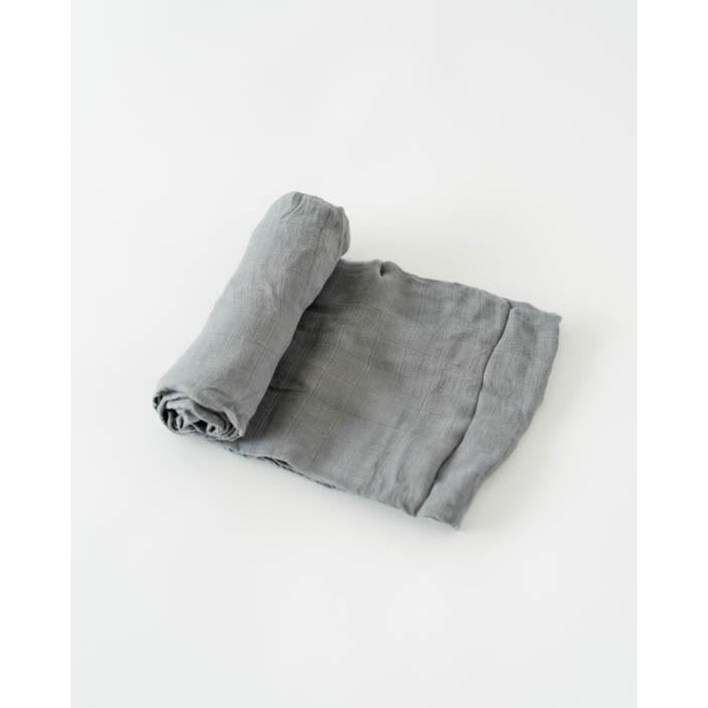 Little Unicorn Deluxe Muslin Single Swaddle  – Charcoal