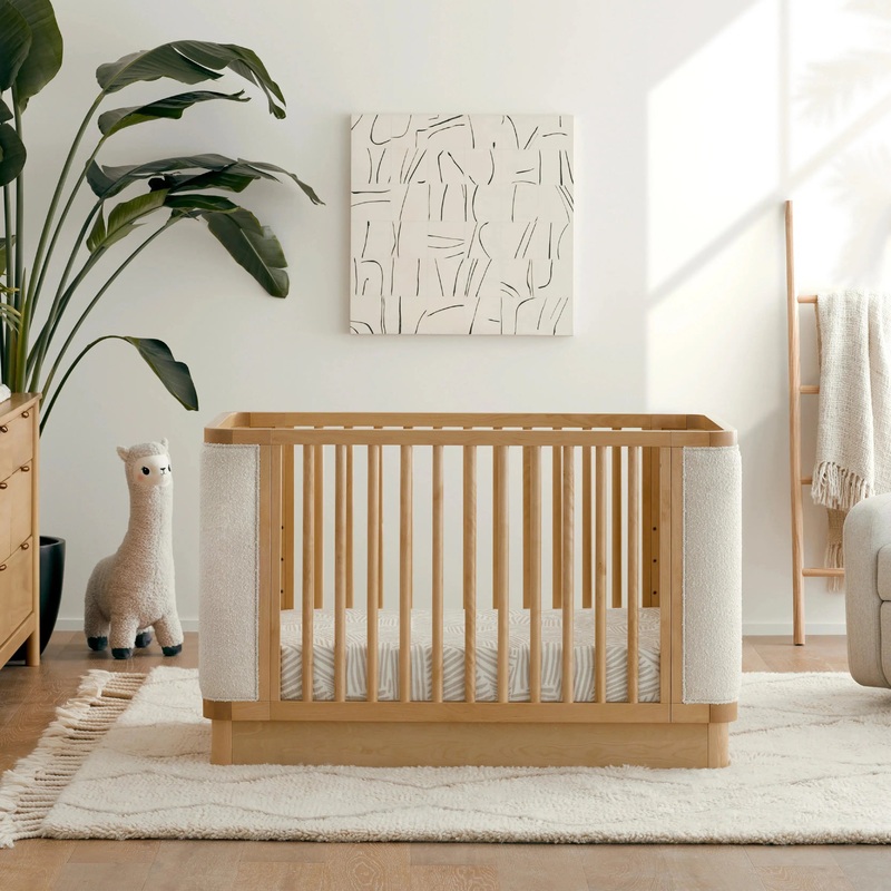 Babyletto – Bondi Boucle 4-in-1 Convertible Crib – Honey with Ivory Boucle