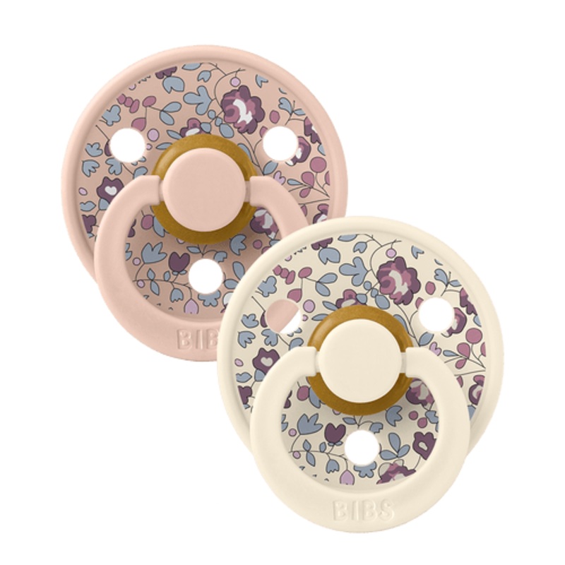 BIBS x Liberty Pacifier  2 Pack (Eloise Latex, Size 2, Blush Mix)