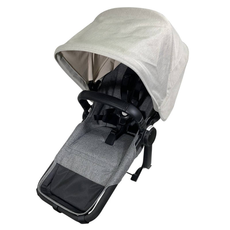 Bugaboo Donkey 5 Duo Extension Set, 2022, Black, Misty White, Grey Melange, with Canopy