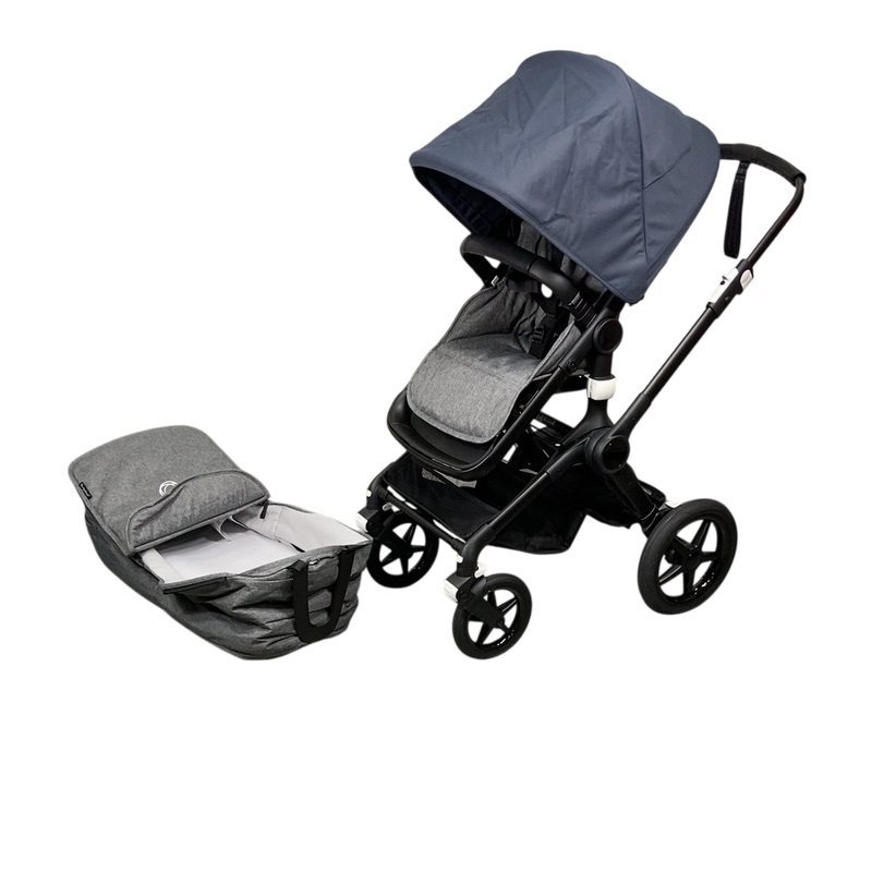 Bugaboo Fox 3 Stroller, 2021, Black, Stormy Blue, Grey Melange