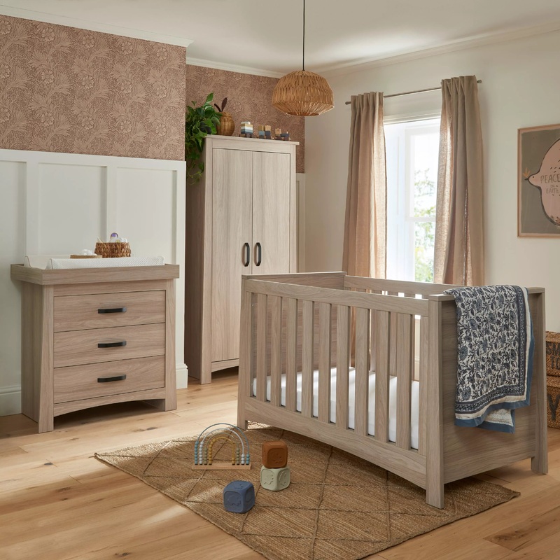 CuddleCo – Isla 3 Piece Nursery Furniture Set – Ash