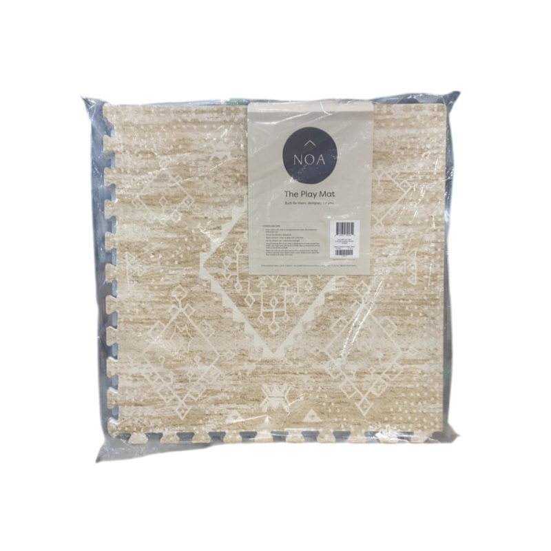 House of Noa Little Nomad Play Mat, 4×6′, Ula, Straw