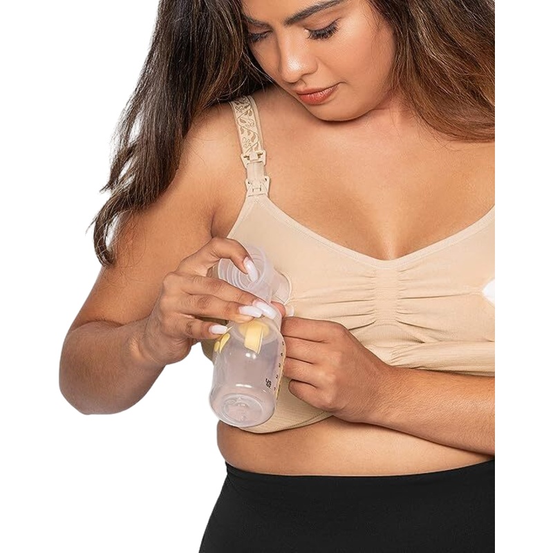 Kindred Bravely Sublime Hands-Free Pumping & Nursing Bra, Beige, XX-Large, Regular