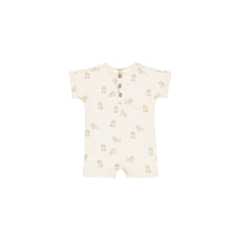 Quincy Mae Short Sleeve One-Piece – Puppies