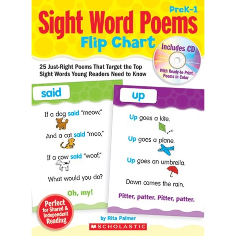 Sight Words Poems Flip Chart