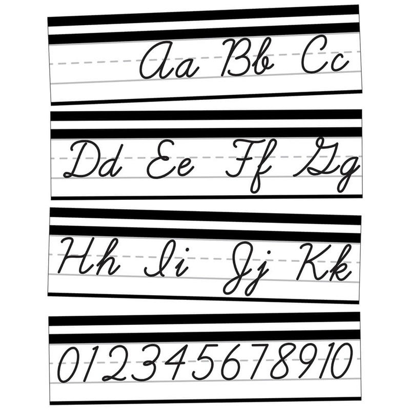Simply Stylish Alphabet Line: Cursive Mini Bulletin Board Set(C)
