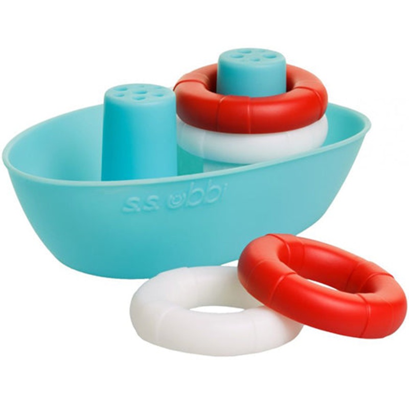 Ubbi Boat + Buoys Bath Toys