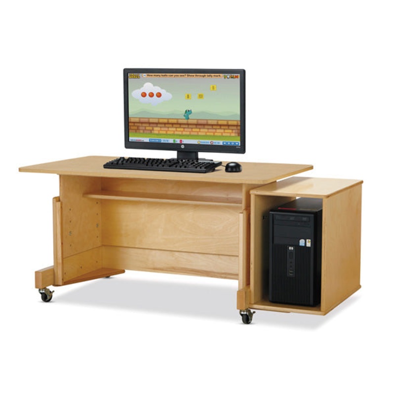 Apollo Single Computer Desk – Maple Top