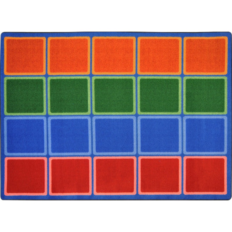 Blocks Abound Rug, 5’4″ x 7’8″ Rectangle, Primary