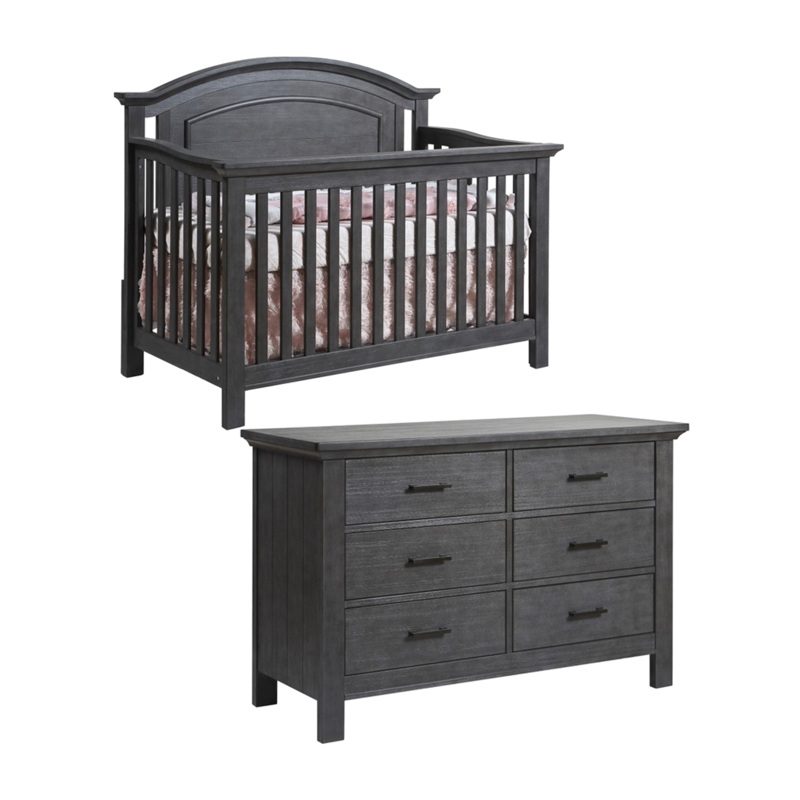 Como Arch Top Forever Crib + Dresser Bundle