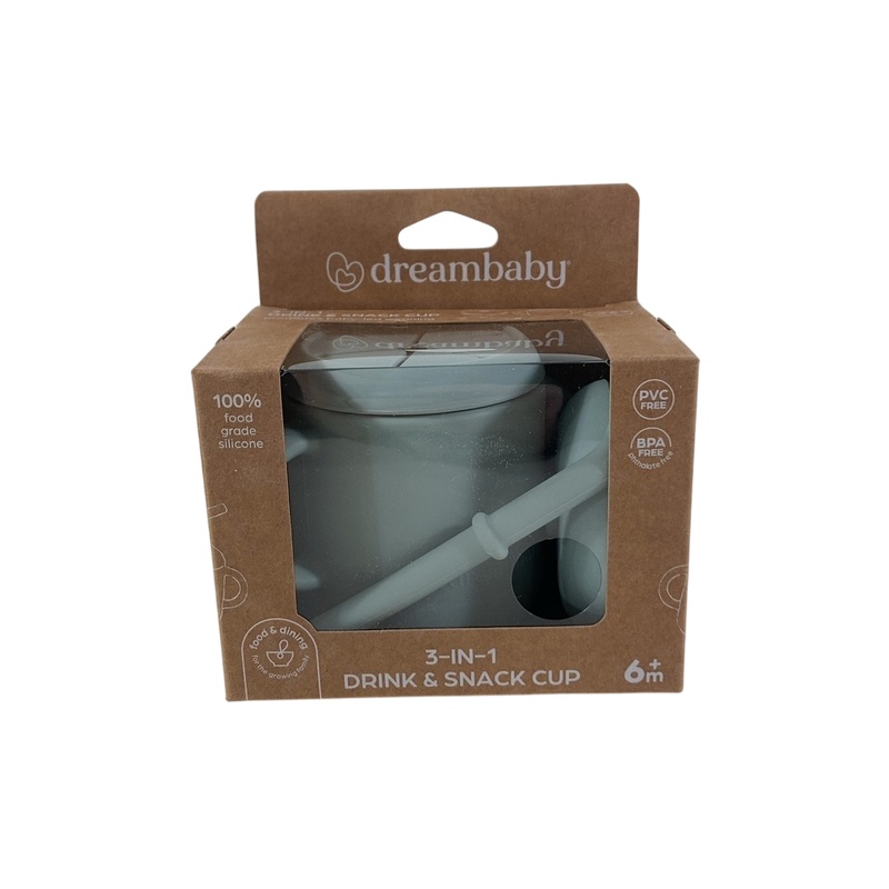 Dreambaby Silicone No spill Drink and Snack Cup, Seafoam