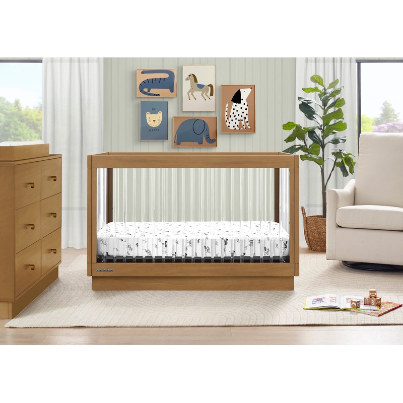 James Acrylic 4-in-1 Convertible Crib