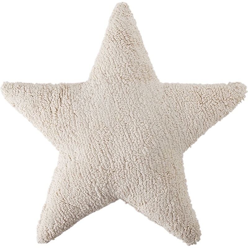 Lorena Canals Star Cushion – Beige (1’9″ x 1’9″)