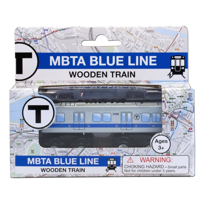 MBTA Blue Line Wooden Toy Train