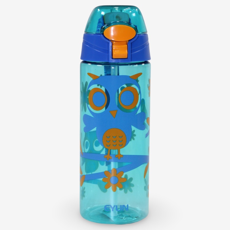Plastic Water Bottle – Owl Design (600ml)