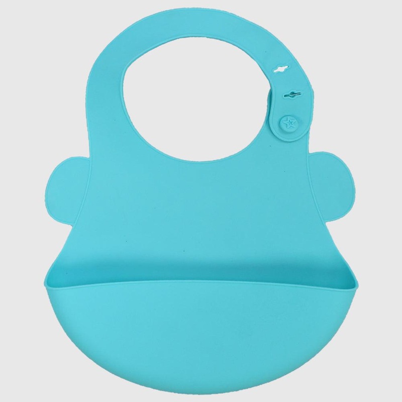 Aqua Silicone Bib