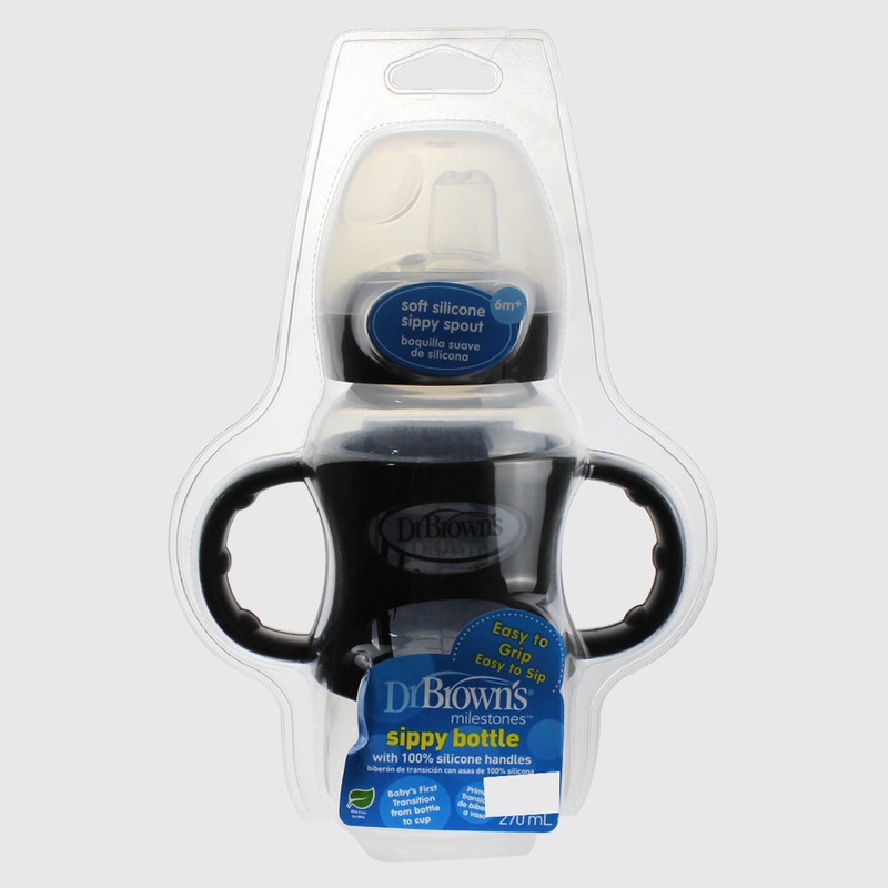 Dr. Brown’s Wide-Neck Sippy Bottle – Black