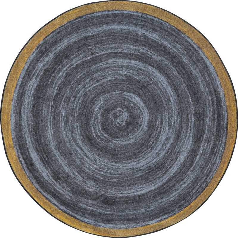 Feeling Natural 5’4″ Round area rug in color Slate
