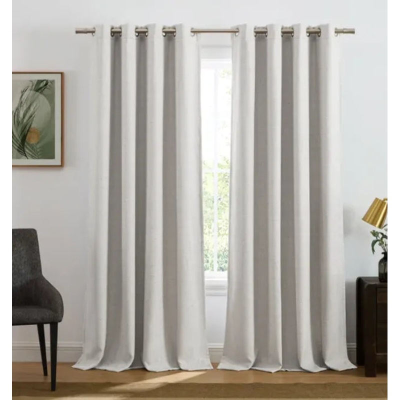 Maxwell Collection Blackout Curtain Panel, 2-panel White