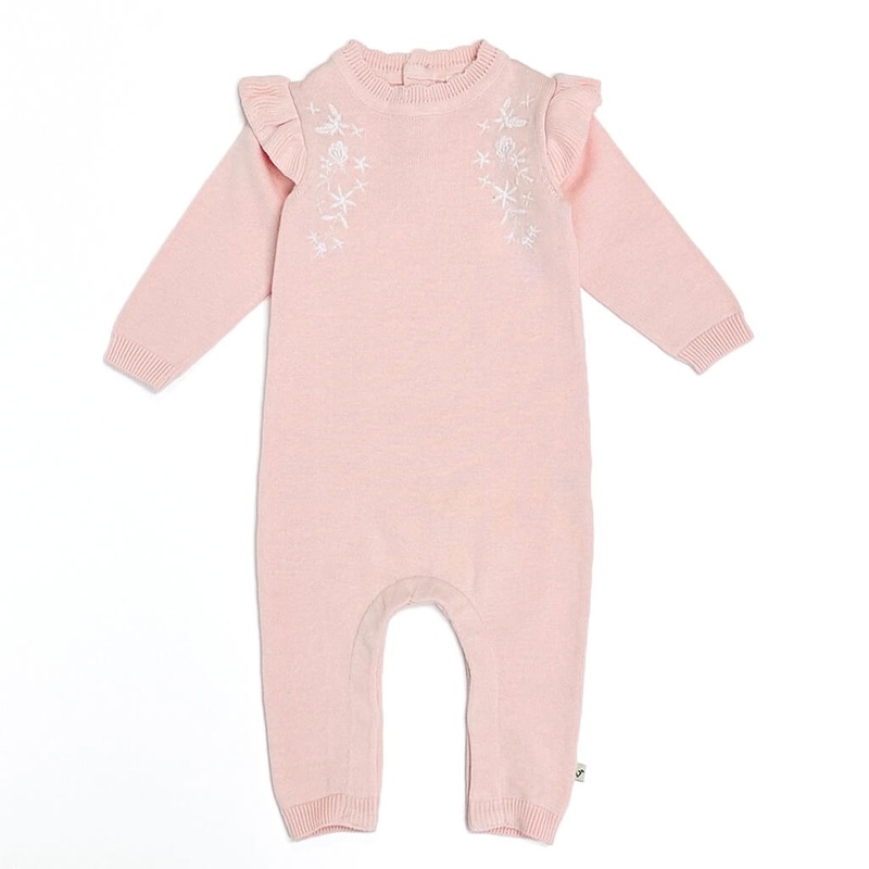 Milan Floral Embroidered Ruffle  Jumpsuit