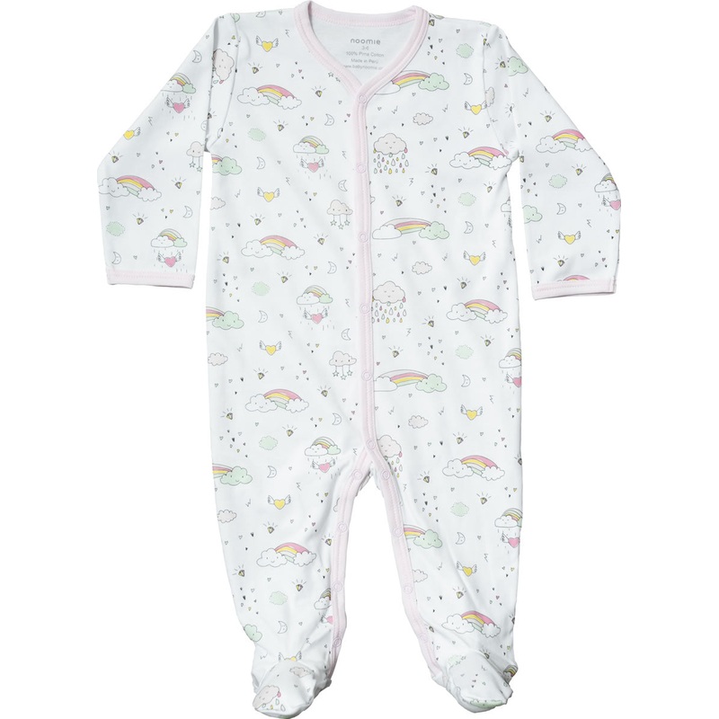 Noomie Snap Footie – Rainbows (3-6M)