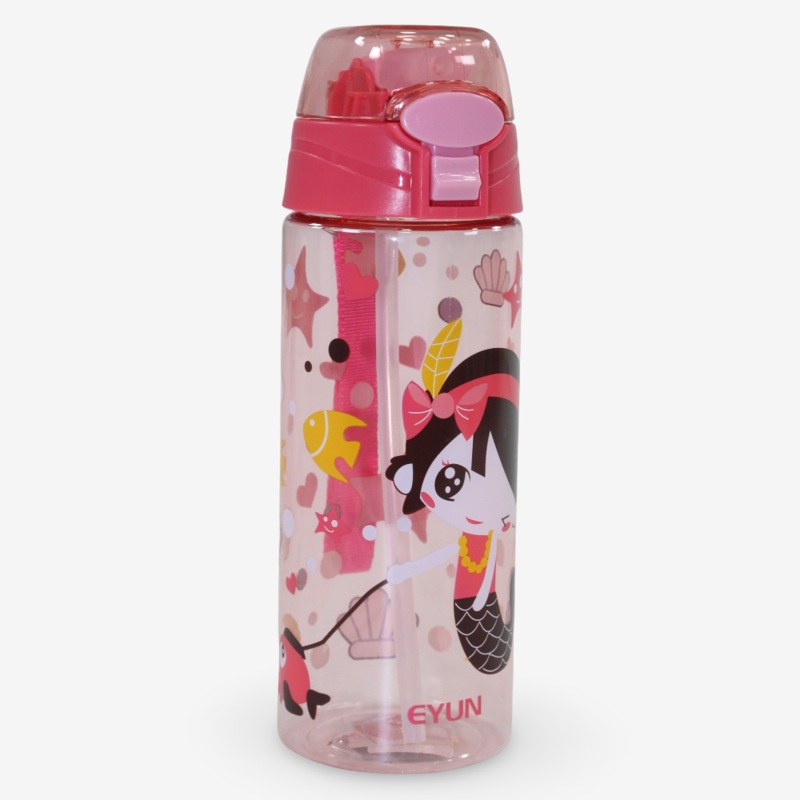 Plastic Water Bottle  Winkling Mermaid Design (600ml)