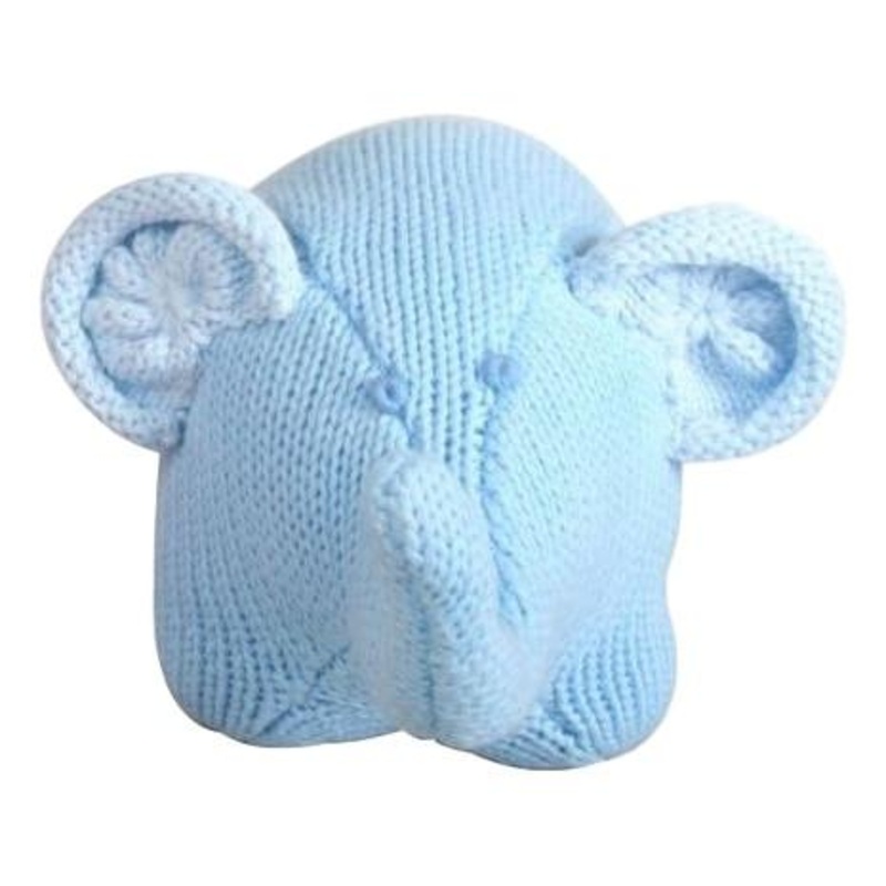 Rattle Elephant Blue 8″