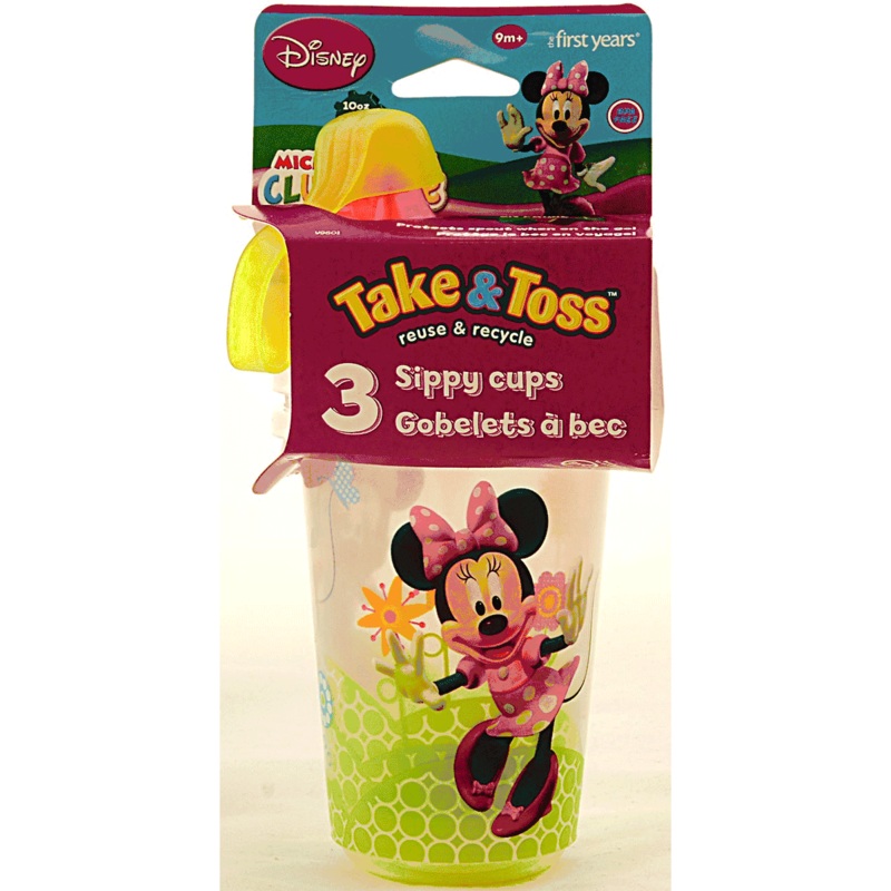 The First Years Minnie Mouse Clubhouse Take & Toss 10oz. Sippy Cups – 3 Pack