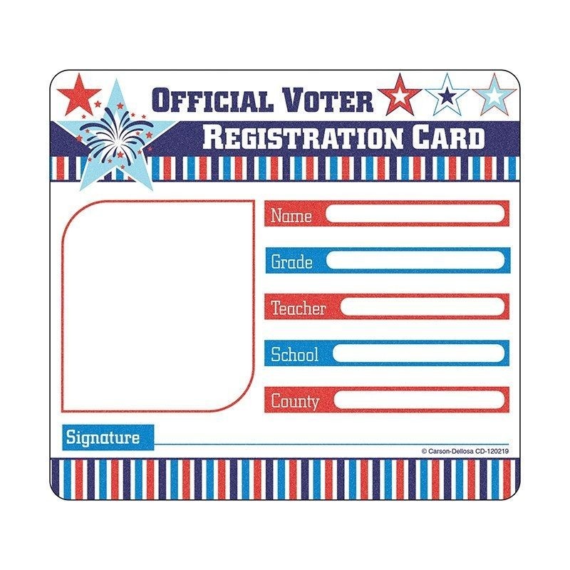 Voter Registration Card Cut-Outs