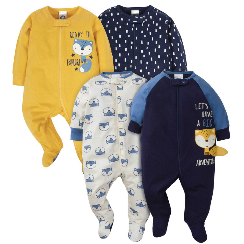 4-Pack Baby Boys Fox Sleep ‘N Plays