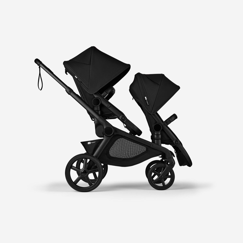 Bugaboo Kangaroo Tandem Stroller – Black Chassis/Midnight Black Fabrics