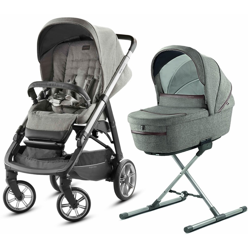 Inglesina Aptica Stroller + Bassinet & Stand – Mineral Gray