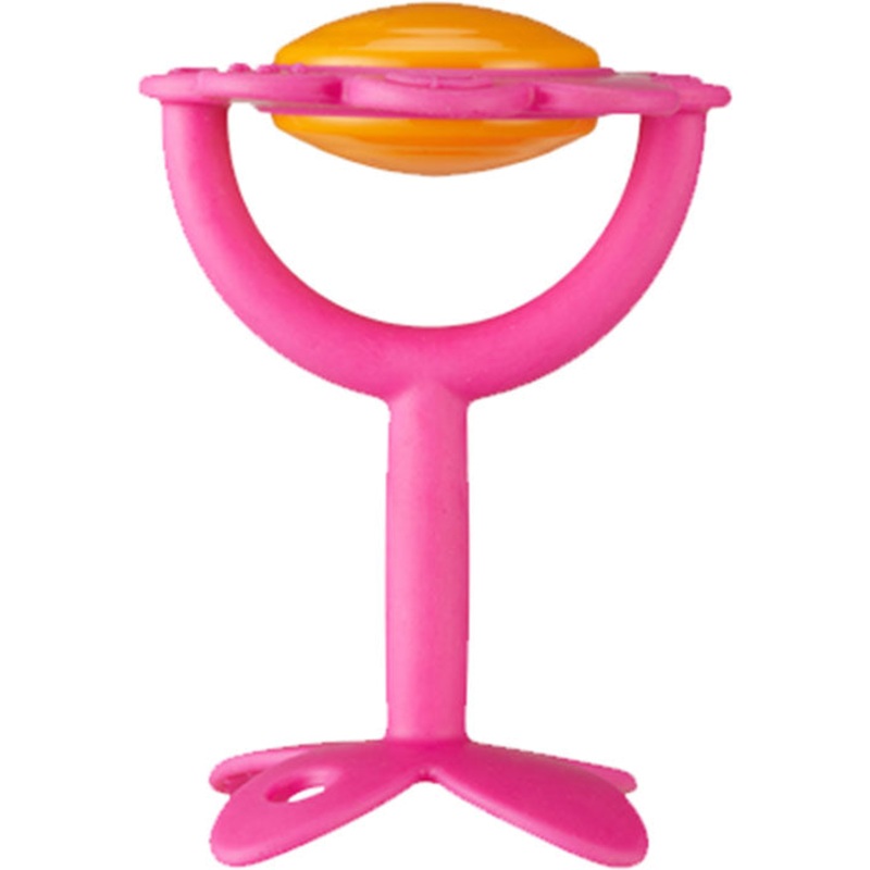 Innobaby Teethin’ Smart EZ Grip Teether Rattle, Flower – Pink