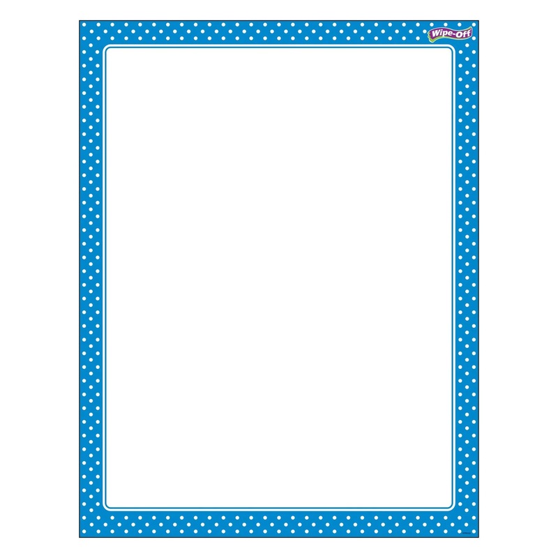 Polka Dots Blue Wipe-Off Chart