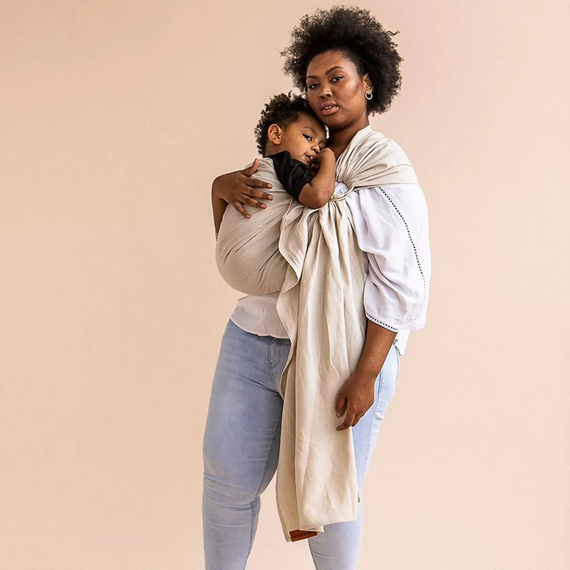 Ring Sling Baby Carrier – Sparrow/Gold Ring