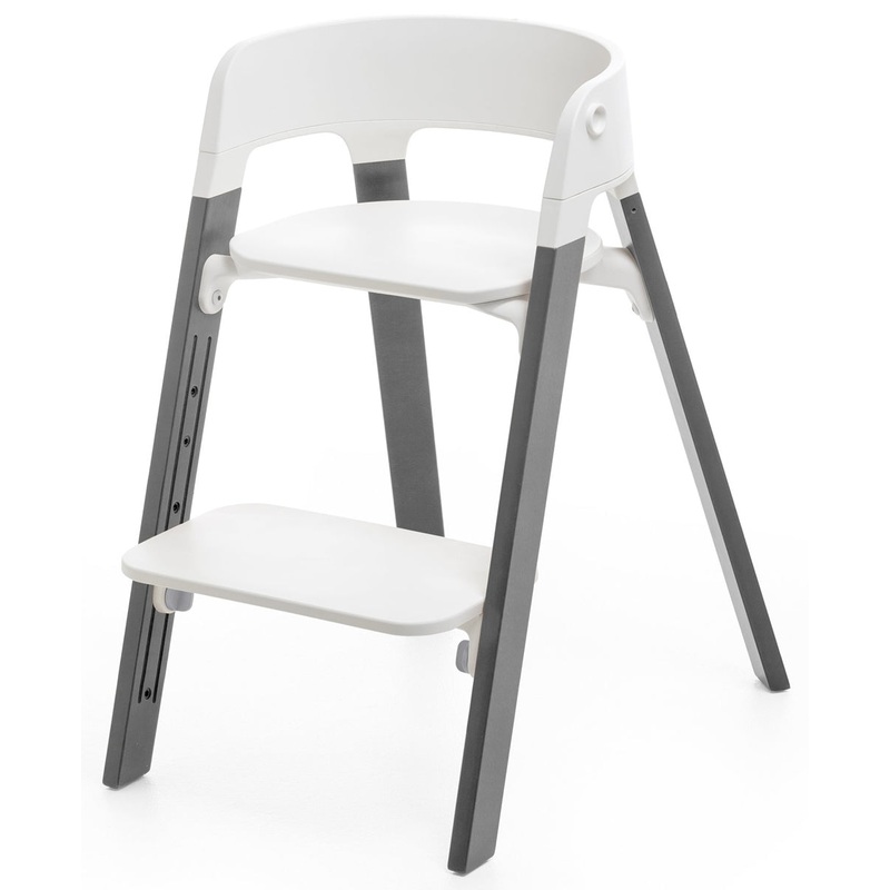 Stokke Steps Chair – White/Storm Grey
