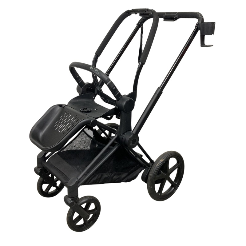 Cybex E-PRIAM Stroller Frame Only, 2022, Matt Black, with Battery