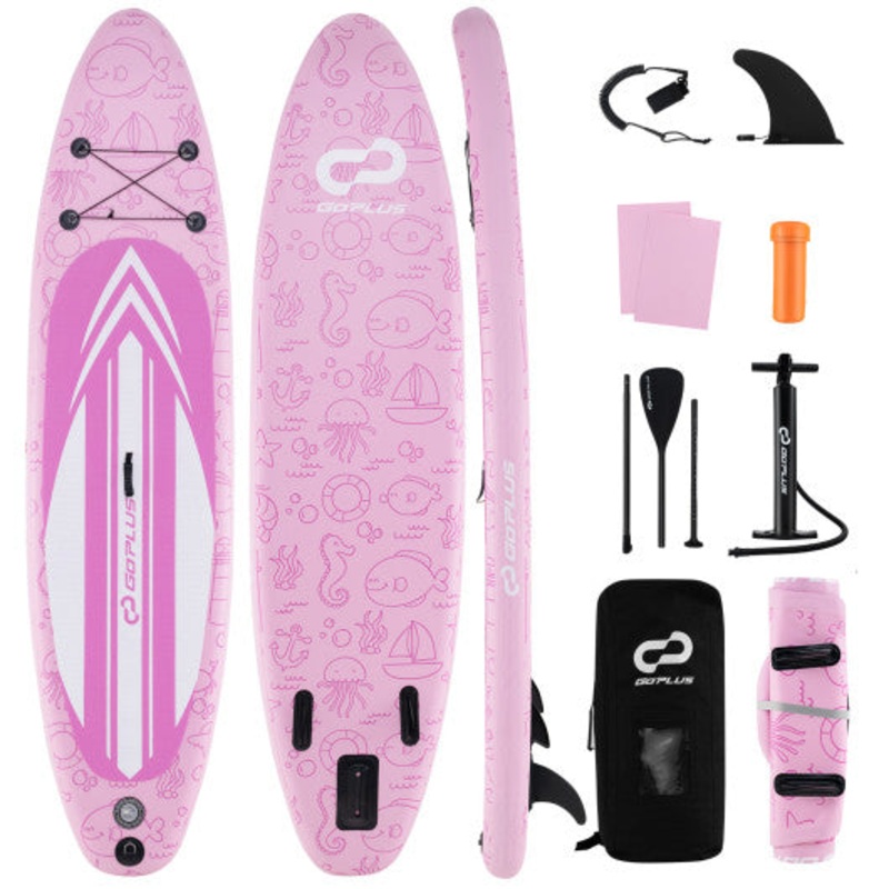 Inflatable Stand Up Paddle Board ISUP Board Accessories With 3 Fins and Backpack-L