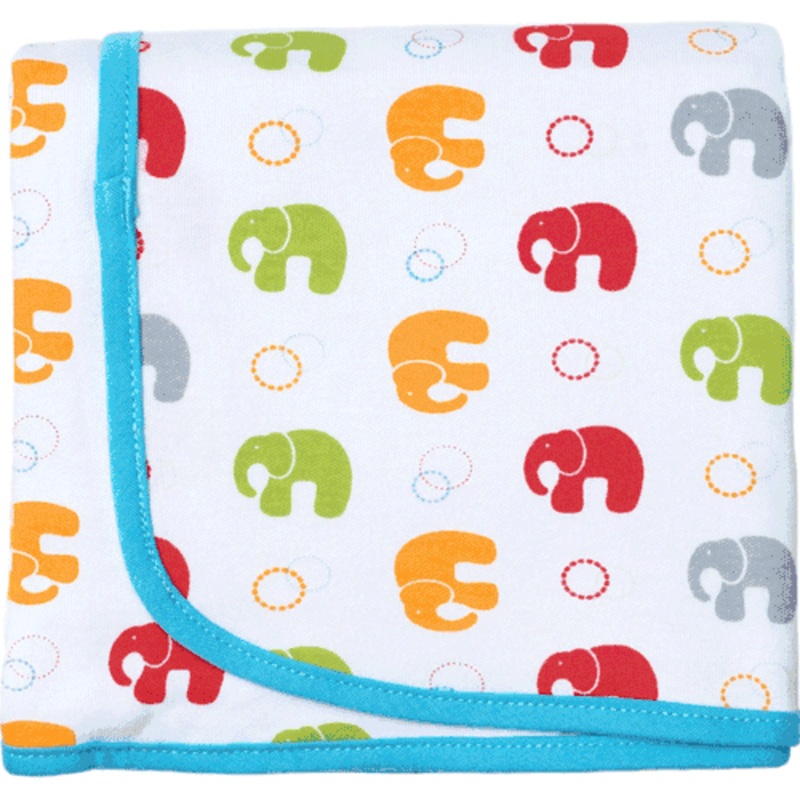 JJ Cole Receiving Blanket in Primary Elephant